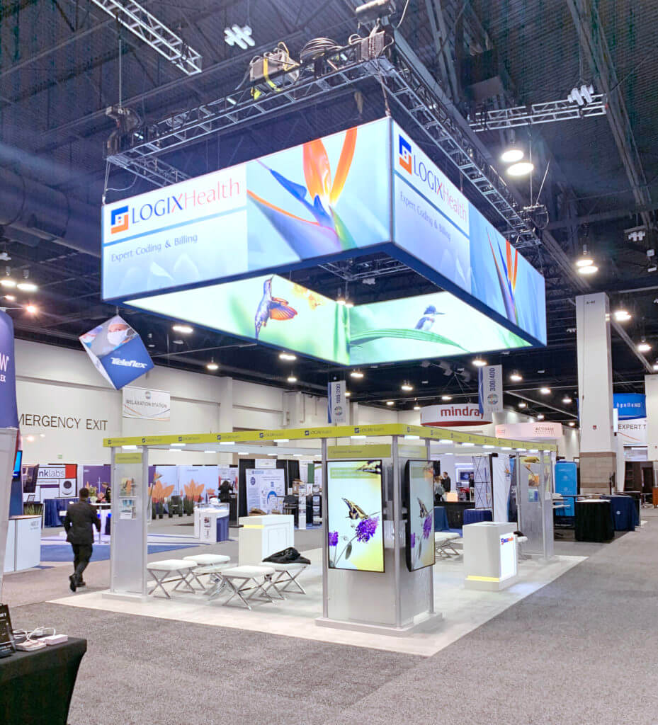 Logix health trade show booth