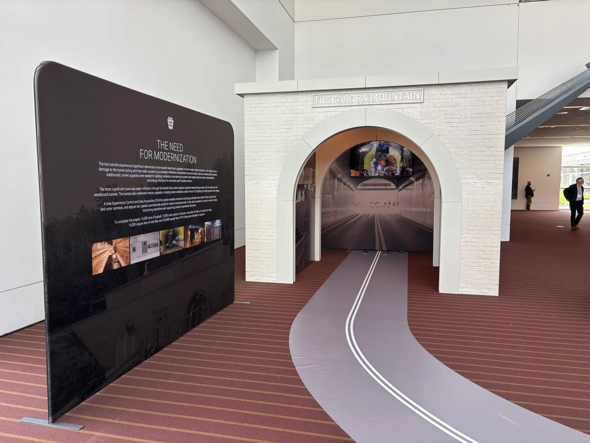 PA Turnpike Infrastructure Project Showcased with Custom Booth Exhibit Studios Custom Booth Services PA Turnpike Infrastructure Project Exhibit Display